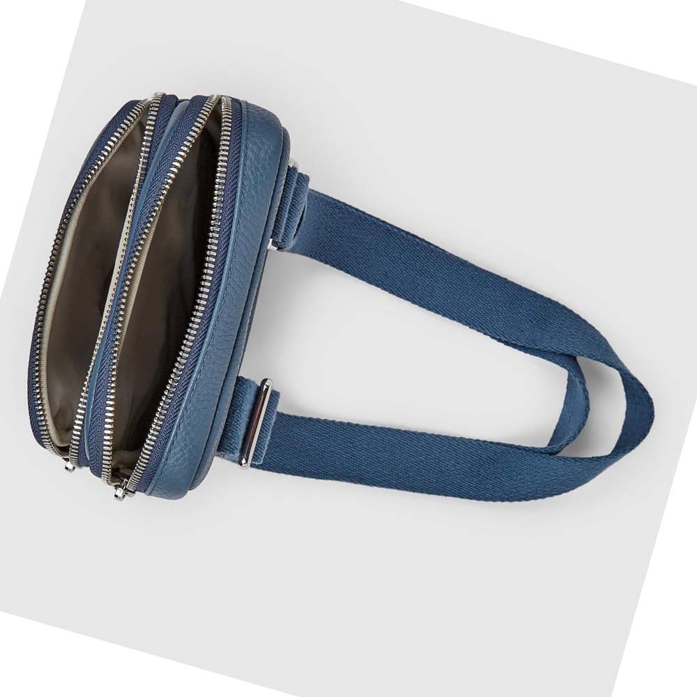 Ecco Textureblock Flate Pouches Dame Blå | NO 358LIS